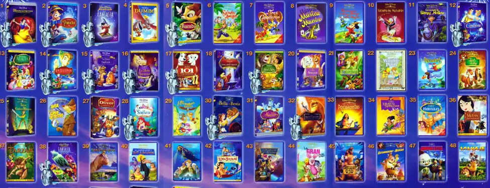 Lista completa packs Clasicos Disney