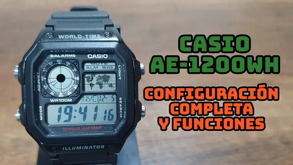 Miniatura del vídeo de Relojes Accesibles que explica cómo configurar el Casio AE-1200WH